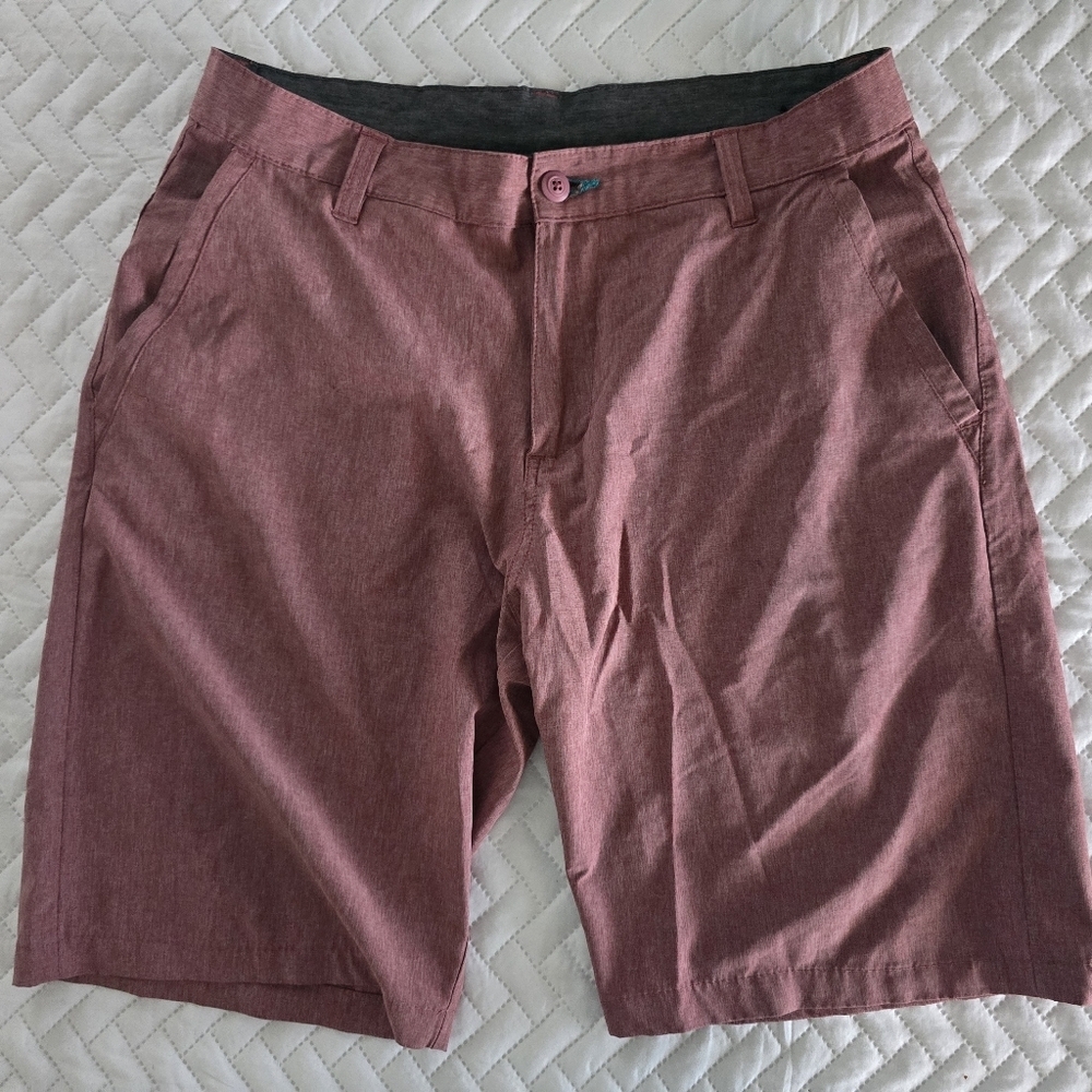 Men's Athleisure Red Shorts Heathered Red